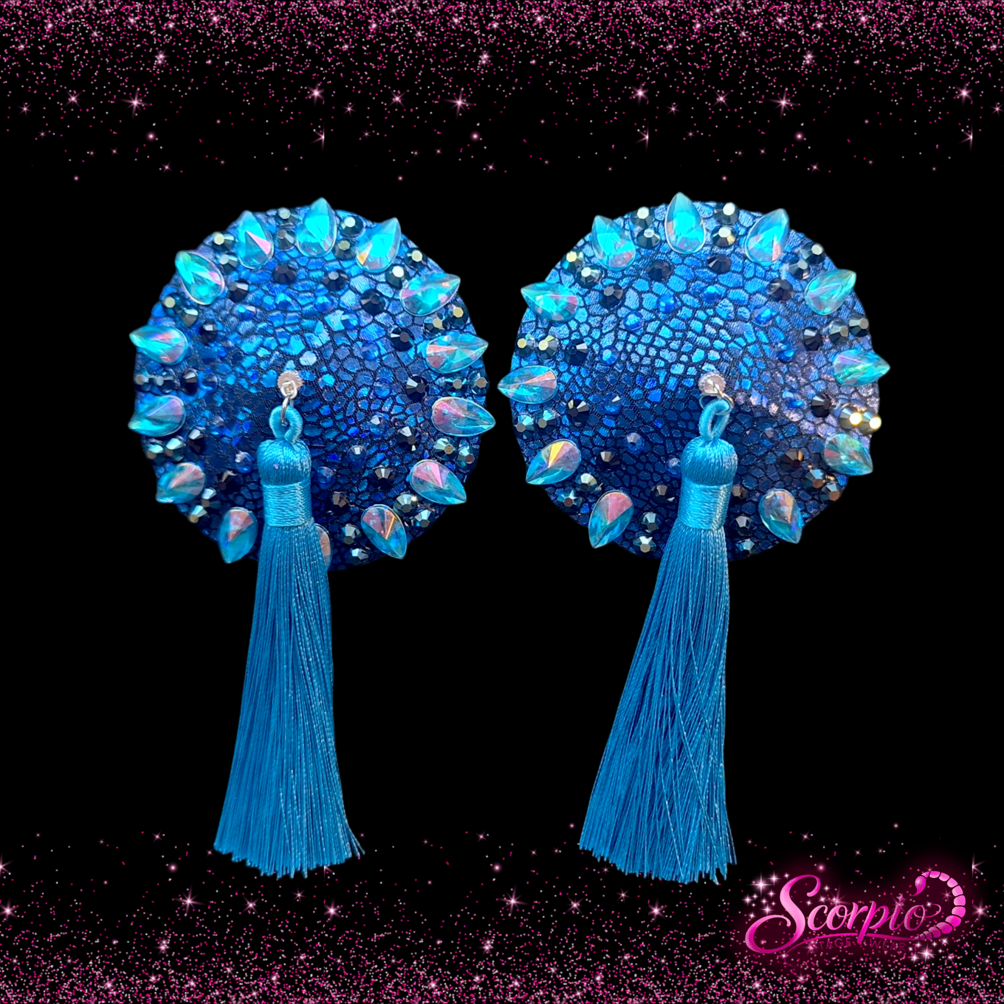 The Tease Pasties - Midnight Mirage (Medium)