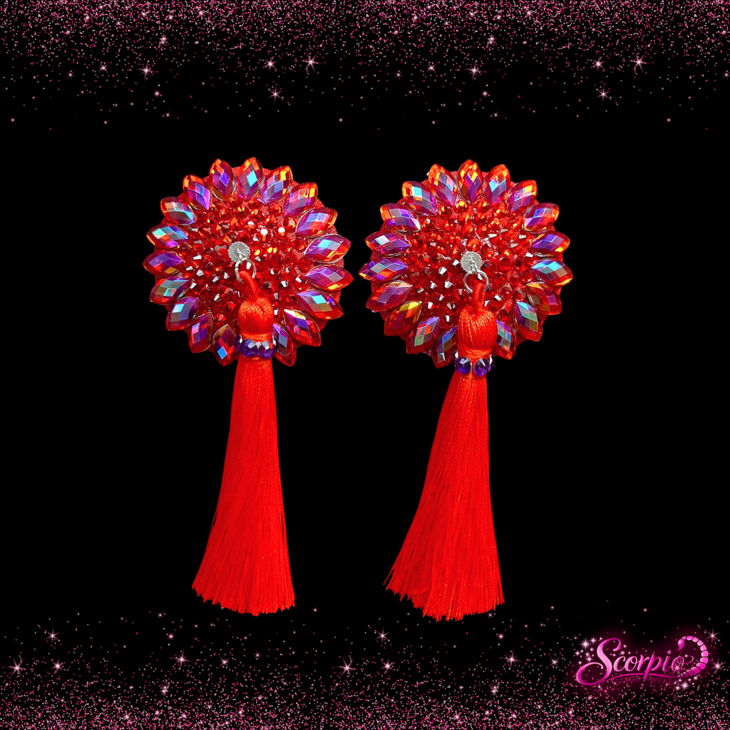 The Tease Pasties - Crimson Crush (Small)